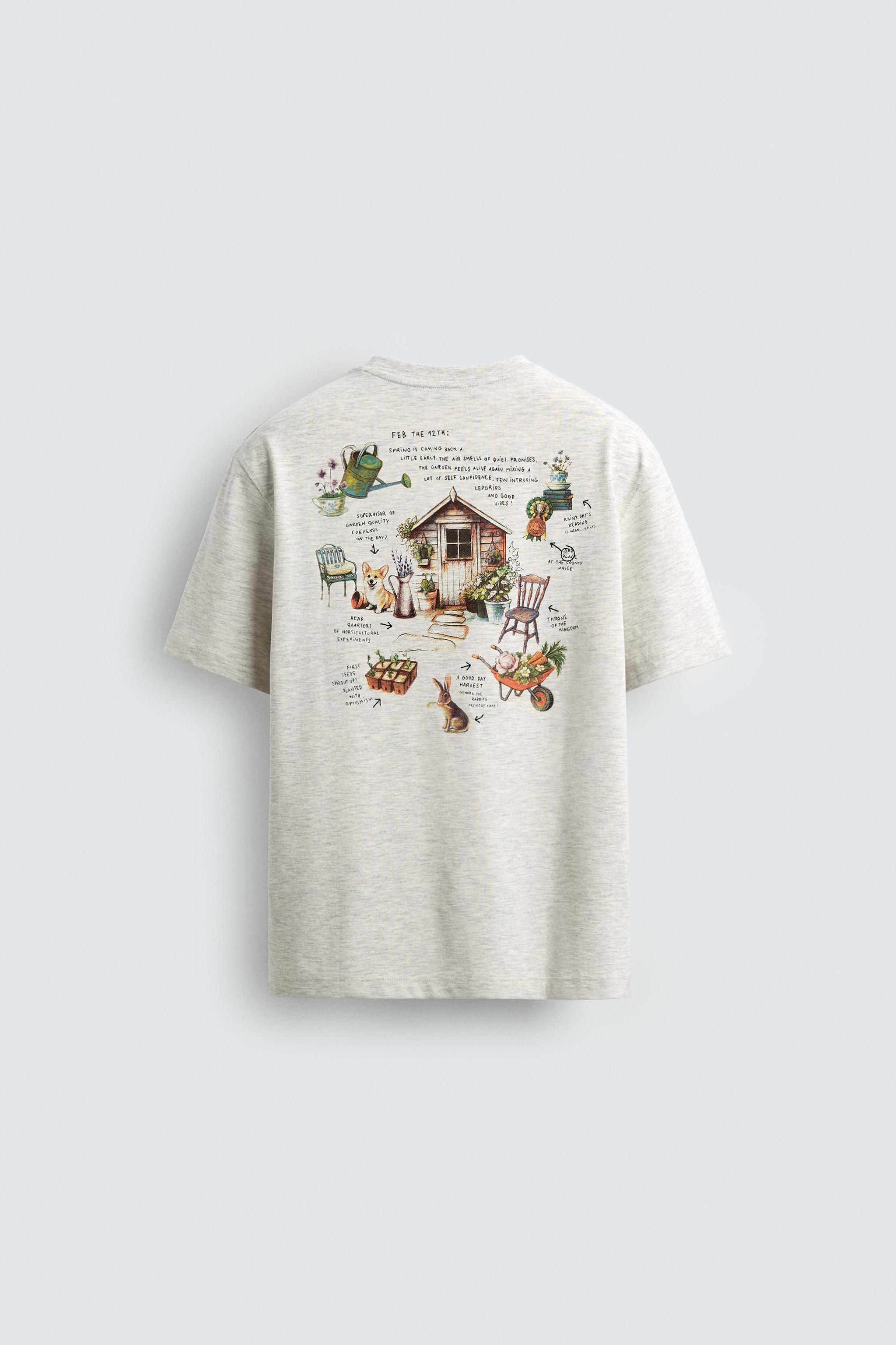 CONTRAST PRINT T-SHIRT